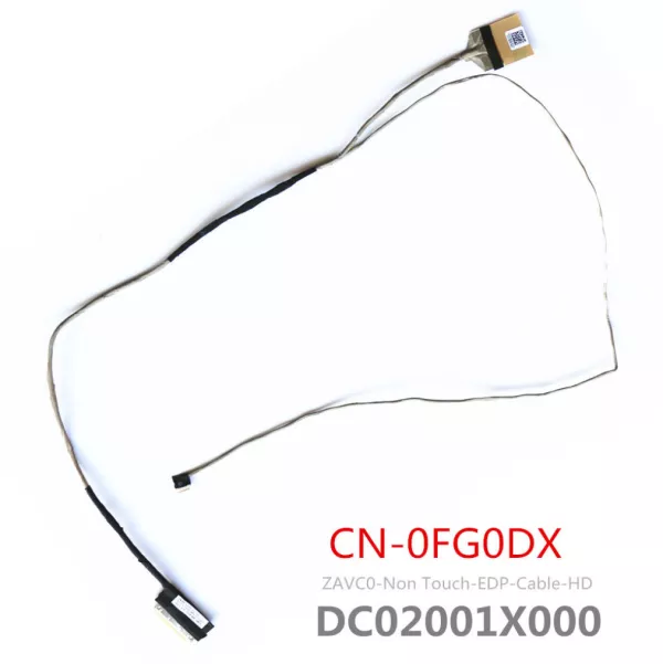 כבל מסך למחשב נייד דל-  LCD CABLE Dell Inspiron 5545 5547 15-5545 15-5547 Flex Lcd LVDS Cable P/n: DC02001X000 0FG0DX