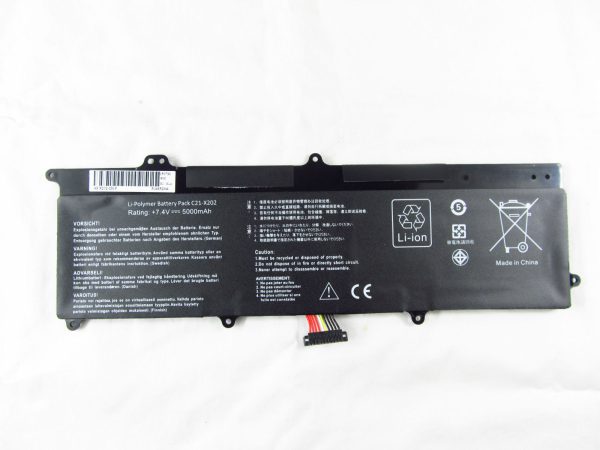 סוללה למחשב נייד אסוס - C21-X202 Laptop Battery ASUS VivoBook S200 S200E X201 X201E X202 X202E S200E-CT209H S200E-CT182H S200E-CT1 5136mAh