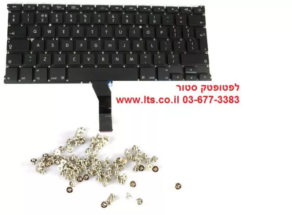 מקלדת מקורית למחשב נייד אפל מקבוק אייר Macbook Air Original 13" A1369 A1466 US/UK Keyboard