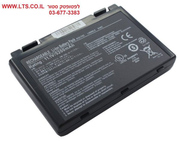 סוללה מקורית למחשב נייד אסוס Asus K40 K40E K6C11 X5D  5200mAh Original Battery