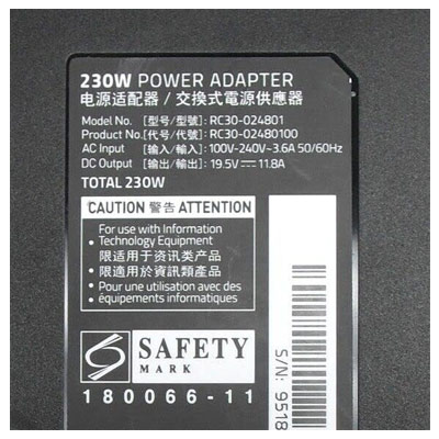 Razer Blade 230W Power Adapter RC30-0230KR , מטען רייזר, מטען למחשב רייזר, מטען Razer, מטען Razer Blade, ספק כוח רייזר, מטען 230W, מטען למחשב גיימינג, RC30-0230KR, מטען מקורי רייזר, מטען Razer 230W, אביזרים לגיימינג, חלפים למחשב נייד, מטען רייזר בלייד, Razer Blade charger, Razer 230W adapter, Razer power supply, Razer RC30-0230KR, Razer Blade 15 charger, Razer 3-pin charger, מטען רייזר 3 פינים, מטען למחשב נייד Razer